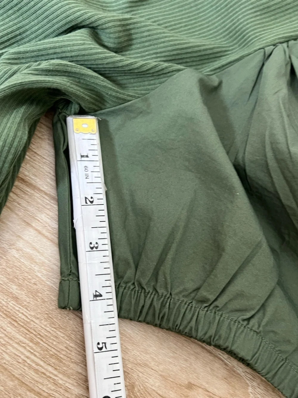 J.Crew Women’s Size L US Puff Sleeve Knit Mixy Mini Dress Olive Green